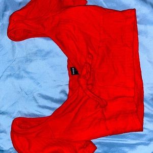 SHEIN red twist crop top